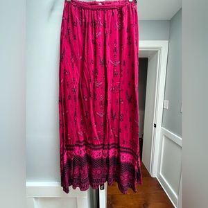 Spell and the Gypsy Phoenix Split Skirt in Magenta XS